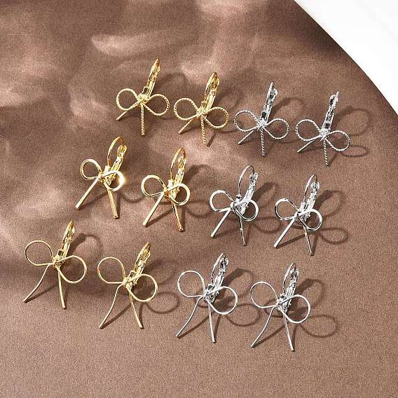 Серьги-гвоздики с застежкой-бабочкой из латуни, без никеля 