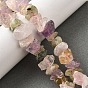 Нити бусин из натурального аметиста, розового кварца, кварцевого кристалла и цитрина, необработанный грубый камень, самородки