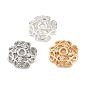 Колпачки для бусин из прозрачного кубического циркония из латуни, цветок