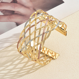 Полые железные браслеты-манжеты для женщин