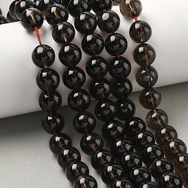 Природный дымчатый кварц нитей бисера, круглые