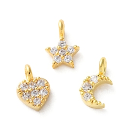 Латунные микро проложить кубического циркония прелести, без кадмия, без никеля и без свинца, реальный 18 k позолоченный