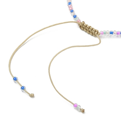 Bracelets de perles tressées en perles naturelles, graines et laiton, bracelet réglable