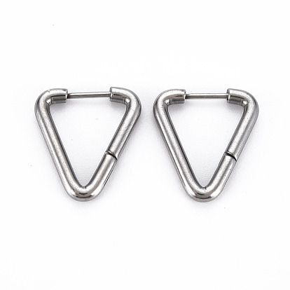 Triangle Huggie Hoop Earrings for Women, Hypoallergenic and Safe for Sensitive Ears, with 316 Surgical Stainless Steel Pin