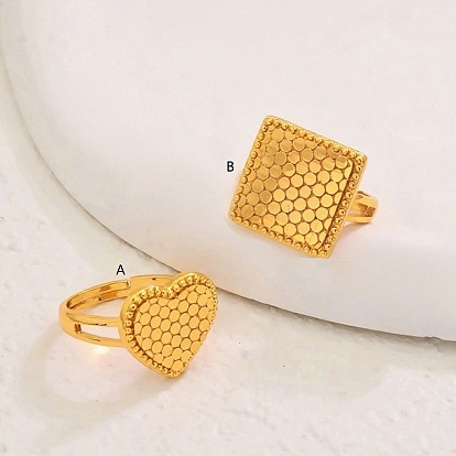 Латунные регулируемые кольца для женщин, реальный 18 k позолоченный