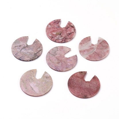 Cabochons rhodonite naturales, plano y redondo