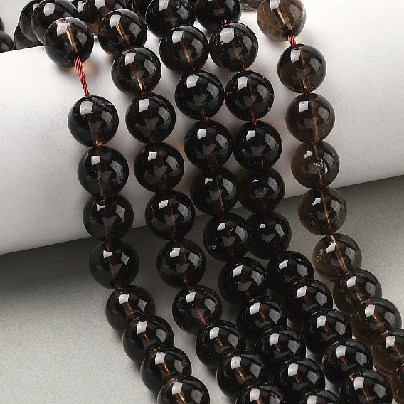 Природный дымчатый кварц нитей бисера, круглые