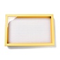 100 boîtes à bagues à bijoux en carton rectangle fente, avec fenêtre en pvc transparent et éponge blanche