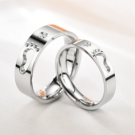 Stainless Steel Footprint Hollow Ring for Women