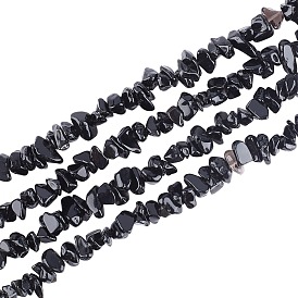 ARRICRAFT Natural Obsidian Chip Beads Strands