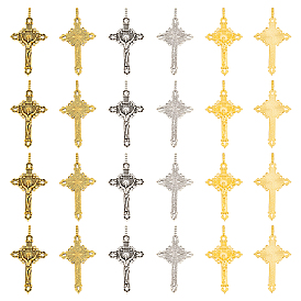 24 шт 3 цвета подвески из сплава, без кадмия и без свинца, на Пасху, кулон крест распятия