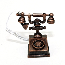 Мини-модель телефона из сплава, аксессуары для кукольного домика с микро-ландшафтом, притворяясь опорными украшениями