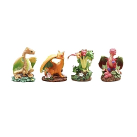 Resin Dinosaur Figurines Display Decorations, for Home Garden Ornament