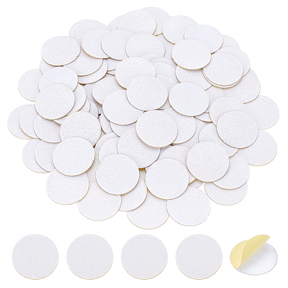 200шт. самоклеящиеся фетровые наклейки, плоско-круглые