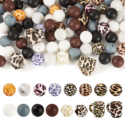 80экологически чистые силиконовые шарики для пищевых продуктов, разнообразные