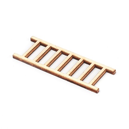 Ladder Unfinished Wooden Ornaments, Wood Ornaments Hanging Embellishments Crafts, for DIY