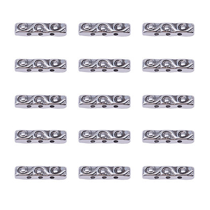 Alloy Tibetan Silver Bar Spacers, Tube