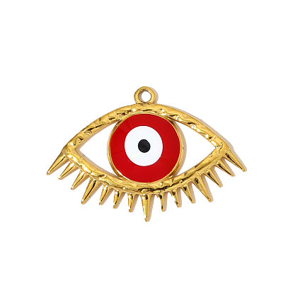 304 нержавеющей стальной эмали подвески, Злые чары глаз, ионное покрытие (ip)
