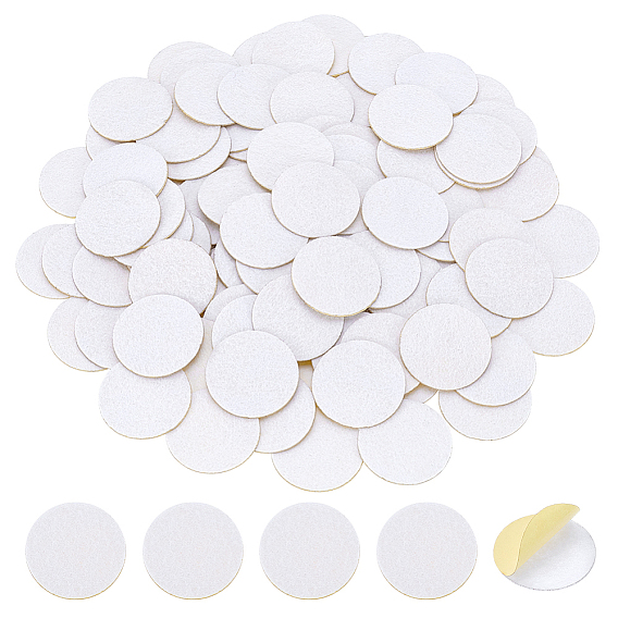 200шт. самоклеящиеся фетровые наклейки, плоско-круглые