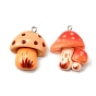 Подвески из смолы, грибные прелести, с платиново-железными петлями