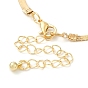 2Pcs 2 Styles Brass Flat Snake Chain Necklaces Set, Lariat Necklaces