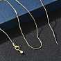 1MM Brass Box Chain Adjustable Slider Necklaces for Women, Long-Lasting Plated
