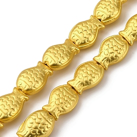 Стеклянные бусины с гальваническим покрытием , рыба