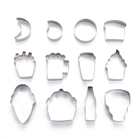 Stainless Steel Mixed Shape Cookie Candy Food Cutters Molds, for DIY, Kitchen, Baking, Kids Birthday Party Supplies Favors