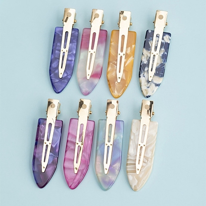 Заколки из кожи аллигатора из ацетата целлюлозы, аксессуары для волос для женщин и девочек