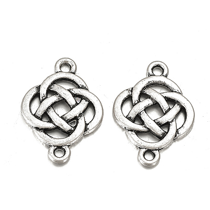 Tibetan Style Alloy Links connectors, Matte Style, Chinese Knot, Cadmium Free & Nickel Free & Lead Free