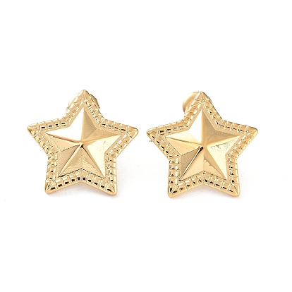 304 Stainless Steel Stud Earrings, Star