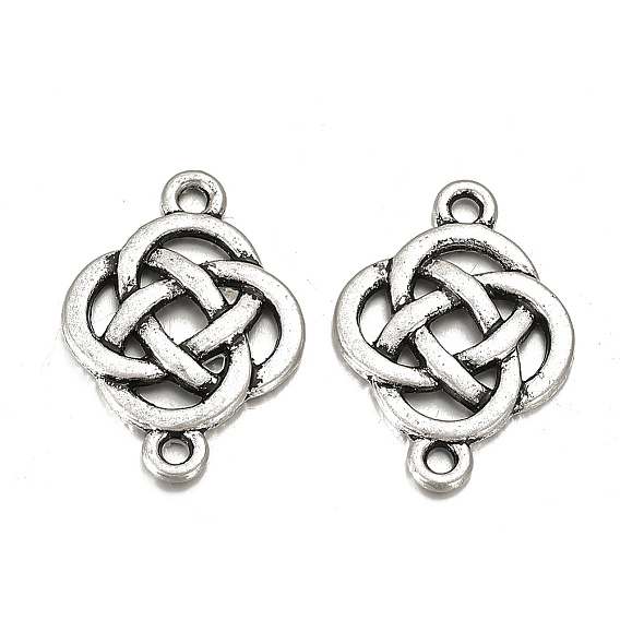 Tibetan Style Alloy Links connectors, Matte Style, Chinese Knot, Cadmium Free & Nickel Free & Lead Free