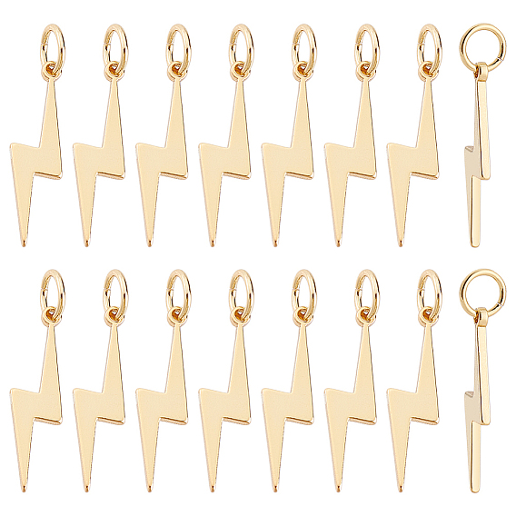 16 латунные подвески шт., с прыжковых колец, удар молнии