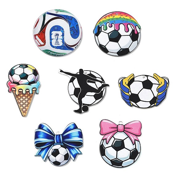 Печатные акриловые подвески, прелести футбола