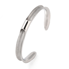 304 Stainless Steel Open Cuff Bangles for Women