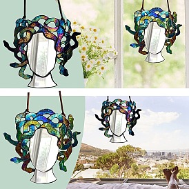 Acrylic Mirror Hanging Ornament, for Home Window Wall Home Decoration
