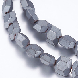 Non-magnetic Synthetic Hematite Beads Strands, Faceted, Hexagon