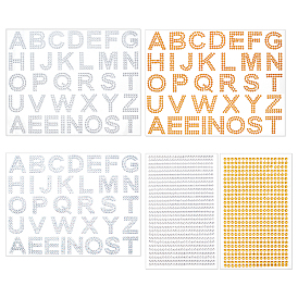 5 листы 5 стили прозрачные акриловые стразы буквы-наклейки, декоративные наклейки из хрустальных драгоценных камней