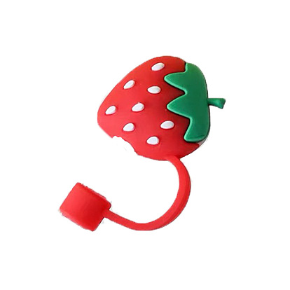 Cute Cactus Glass Straw Cap, Dust-proof And Silicone Straw Cover