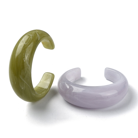 Простые браслеты-манжеты из смолы