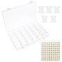 DIY Thread Holder Storage Box Sets, with Paper Stickers, Plastic Thread Holder Card & Adjustable Dividers Beads Storage Containers