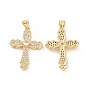 Латунные микро проложить кубического циркония подвески, без кадмия и без свинца, религия крест очарование