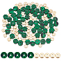 1brins de perles de malachite synthétiques, perles heishi, rond plat/disque et perles d'espacement en plastique ccb, plat rond