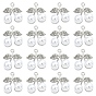 10Pcs Alloy Rhinestone Pendants, with ABS Plastic Pearl, UV Plated, Cherry