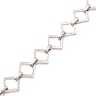 304 Stainless Steel Rhombus & Oval Link Chains, Unwelded