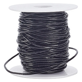 25ярдов круглого шнура из коровьей кожи, с пластиковыми бобин, кожаный шнурок для браслетов ожерелья