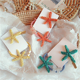 Colorful Starfish Hair Clip for Adults - Duckbill Clip, Side Clip, Hair Tie