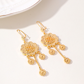 Flower Tassel Earrings for Women