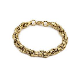 201 bracelets chaîne corde en acier inoxydable pour hommes