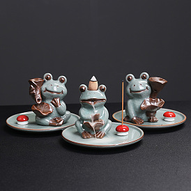 Porcelain Incense Burners, Frog Incense Holders, Home Office Teahouse Zen Buddhist Supplies